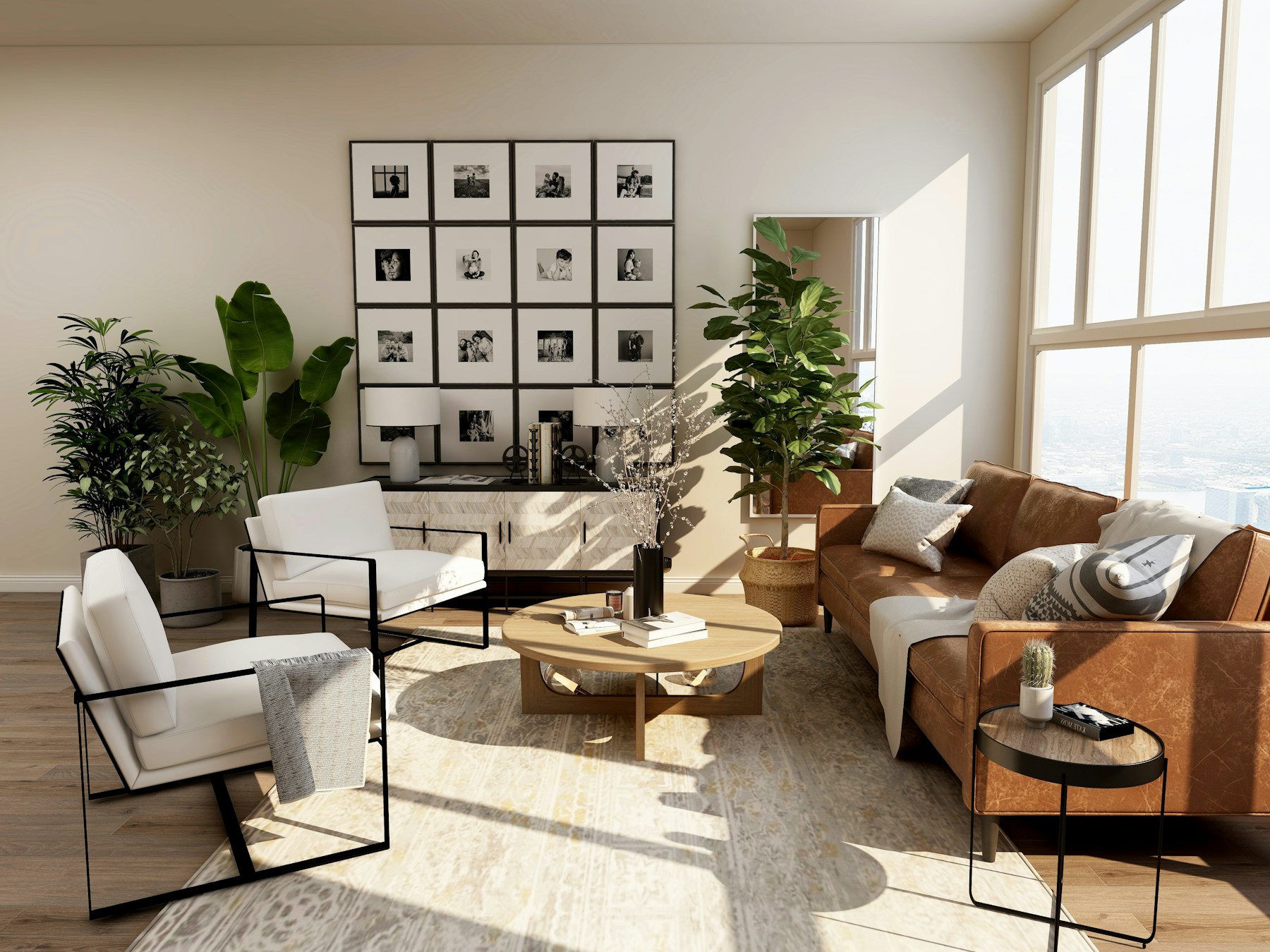 Un salon lumineux et accueillant, prêt pour un nouveau départ